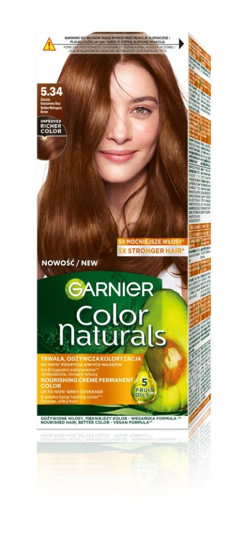Garnier Color Naturals farba nr 5.34 - Złocisty Kasztanowy Brąz 1 op.