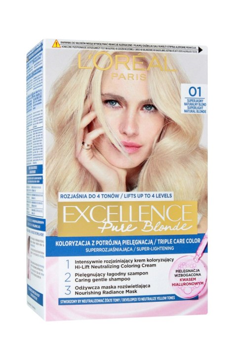 L'Oréal Paris Excellence Creme farba do włosów 01 - Superjasny naturalny blond 1 op.