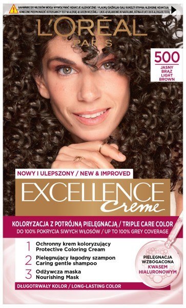 L'Oréal Paris Excellence Creme farba do włosów 500 Jasny Brąz