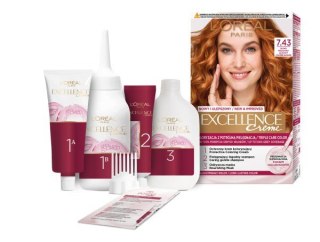 L'Oréal Paris Excellence Creme farba do włosów 7.43 Blond miedziano-złocisty