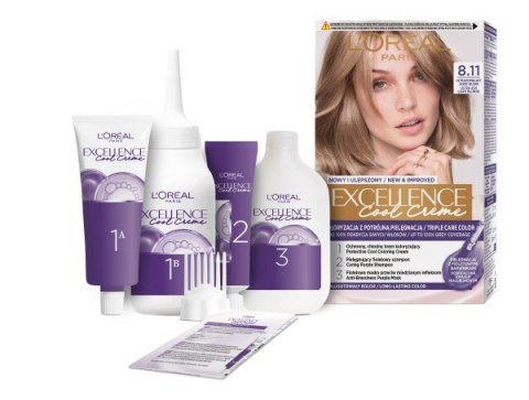 L'Oréal Paris Excellence Creme farba do włosów 8.11 Ultrapopielaty jasny blond