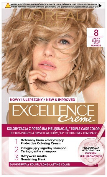 L'Oréal Paris Excellence Creme farba do włosów 8 Jasny Blond