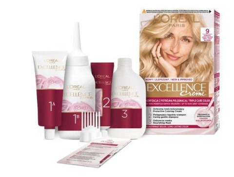 L'Oréal Paris Excellence Creme farba do włosów 9 Bardzo jasny blond