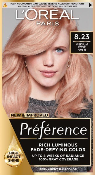 L'Oréal Paris Preference farba do włosów 8.23 - Medium Rose Gold 1 op.