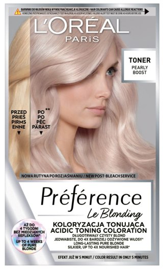 L'Oréal Paris Preference Le Blonding toner koloryzujący do włosów blond - Pearly Boost 1 op.