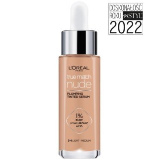 Maybelline L'Oreal True Match Nude Serum w Podkładzie Wyrównujące Koloryt 3-4 Light-Medium 30 ml