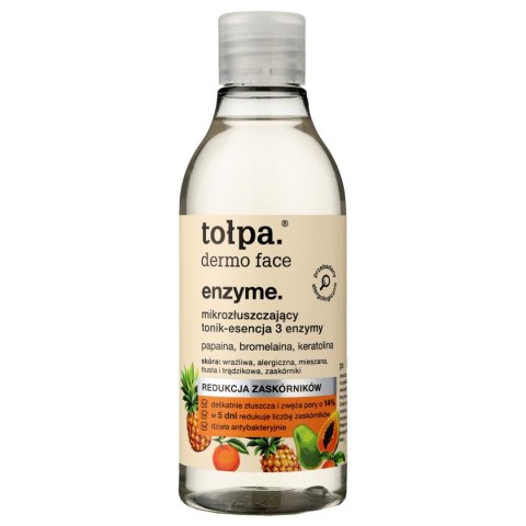 Tołpa Dermo Face Enzyme mikrozłuszczający tonik-esencja 3 enzymy - redukcja zaskórników 200 ml