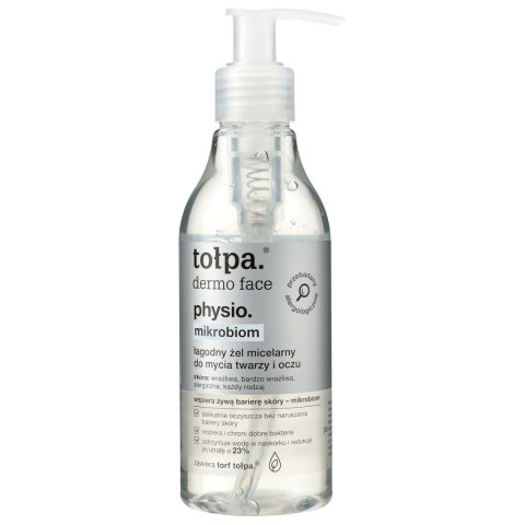 Tołpa Dermo Face Physio Mikrobiom łagodny żel micelarny do mycia twarzy i oczu 195 ml