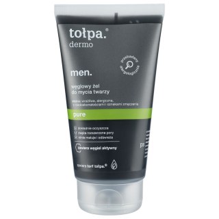 Tołpa Dermo Men żel do mycia twarzy węglowy Pure 150 ml