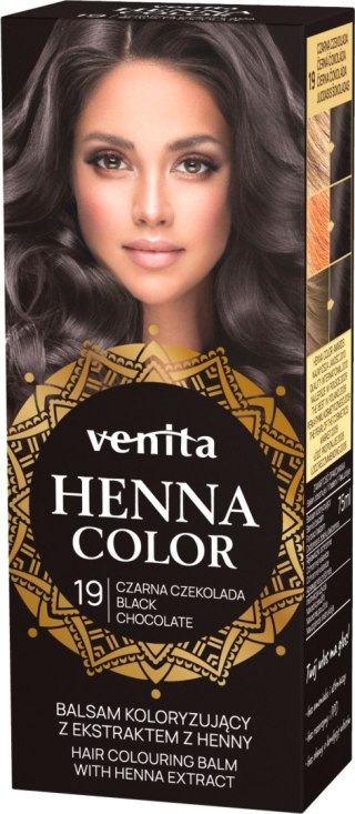 Venita HENNA COLOR balsam nr 19 CZARNA CZEKOLAD