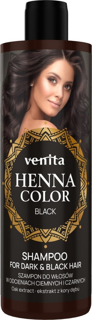 Venita Henna Color szampon do włosów w odcieniach ciemnych i czarnych - Black 300 ml