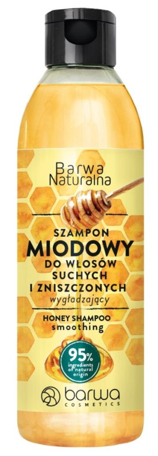 Barwa Naturalna Miodowy szampon wygładzający do włosów suchych i zniszczonych 300 ml
