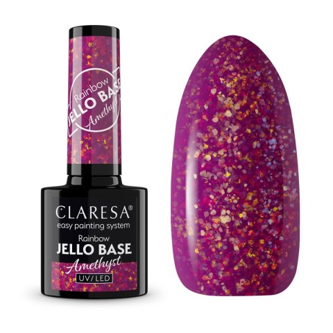 Claresa Rainbow baza hybrydowa - Jello Base Amethyst