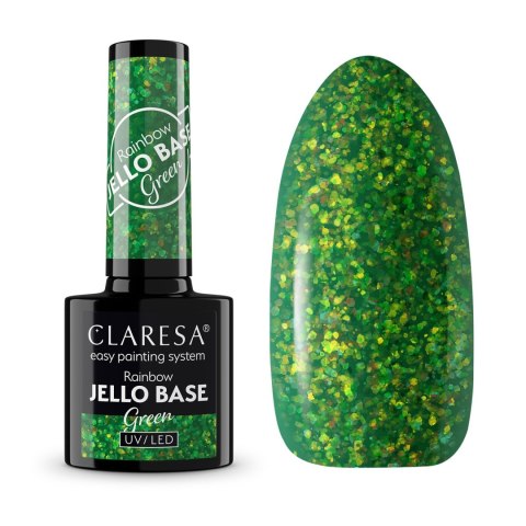 Claresa Rainbow baza hybrydowa - Jello Base Green