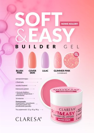 Claresa Soft&Easy żel budujący do paznokci Blush Pink 45 g