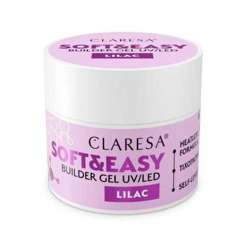 Claresa Soft&Easy żel budujący do paznokci Lilac 90 g