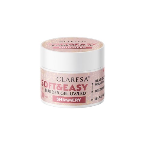 Claresa Soft&Easy żel budujący do paznokci Shimmery 12 g