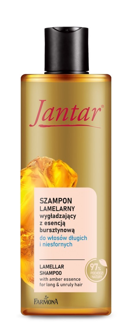 Farmona JANTAR szampon lamelarny wygładzający z esencją bursztynową do włosów długich i niesfornych 300 ml