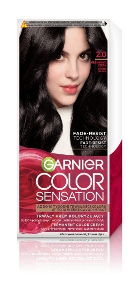 Garnier Color Sensation krem koloryzujący nr 2.0 - Hebanowa Czerń 1 op.