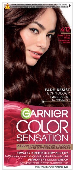 Garnier Color Sensation krem koloryzujący nr 4.12 - Świetlisty Brąz 1 op.