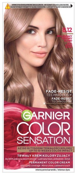Garnier Color Sensation krem koloryzujący nr 8.12 - Opalizujący Różowy Blond 1 op.