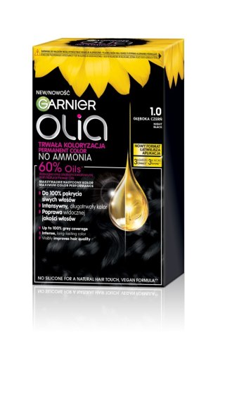 Garnier Olia farba do włosów nr 1.0 Night Black - Głęboka czerń