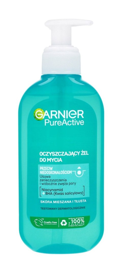 Garnier Skin Naturals Czysta skóra żel głęboko oczyszczający zwężający pory 200 ml