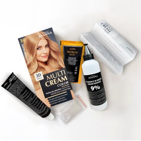 Joanna Multi Cream Color farba do włosów nr 30 Karmelowy Blond.