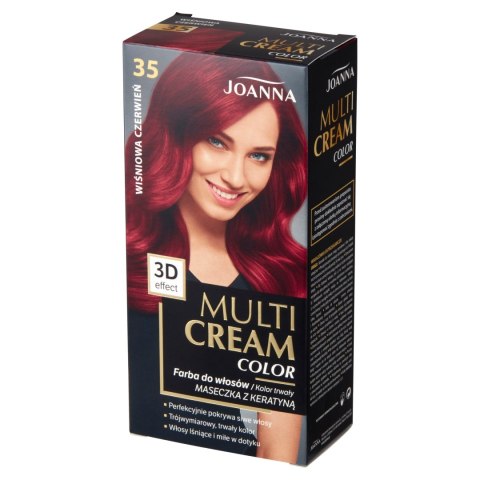 Joanna Multi Cream Color farba do włosów nr 35 Wiśniowa Czerwień.