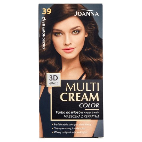 Joanna Multi Cream Color farba do włosów nr 39 Orzechowy Brąz.