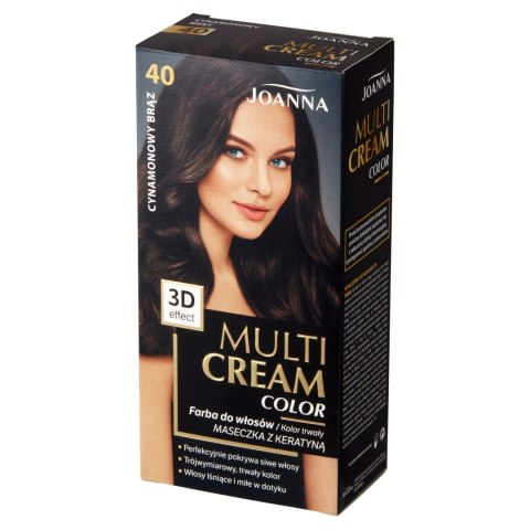 Joanna Multi Cream Color farba do włosów nr 40 Cynamonowy Brąz.