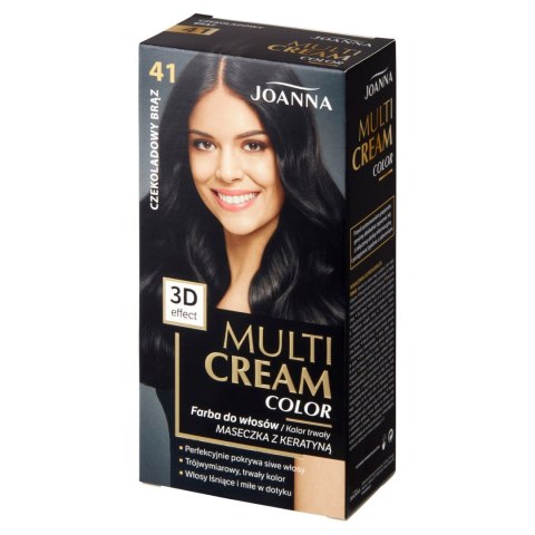 Joanna Multi Cream Color farba do włosów nr 41 Czekoladowy Brąz.