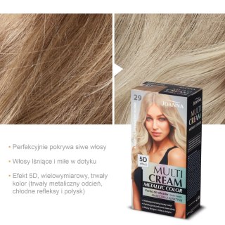 Joanna Multi Cream Metallic Color farba do włosów nr 29 Bardzo jasny śnieżny blond.