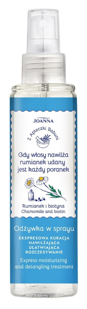 Joanna z Apteczki Babuni odżywka do włosów w sprayu - rumianek i biotyna 150 ml