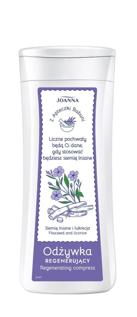 Joanna z Apteczki Babuni odżywka regenerująca do włosów - siemię lniane i lukrecja 200 ml