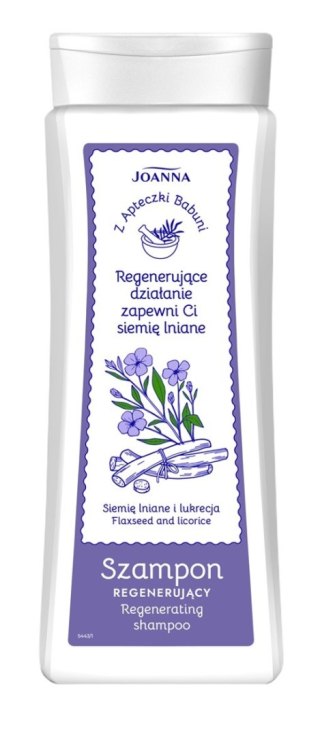 Joanna z Apteczki Babuni szampon do włosów - Siemię lniane i lukrecja 300 ml