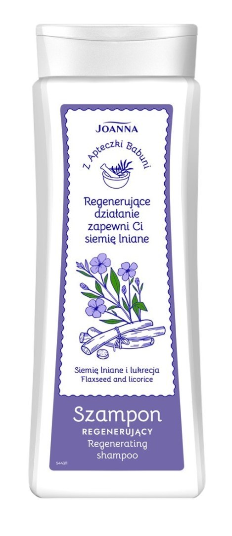 Joanna z Apteczki Babuni szampon do włosów - Siemię lniane i lukrecja 300 ml