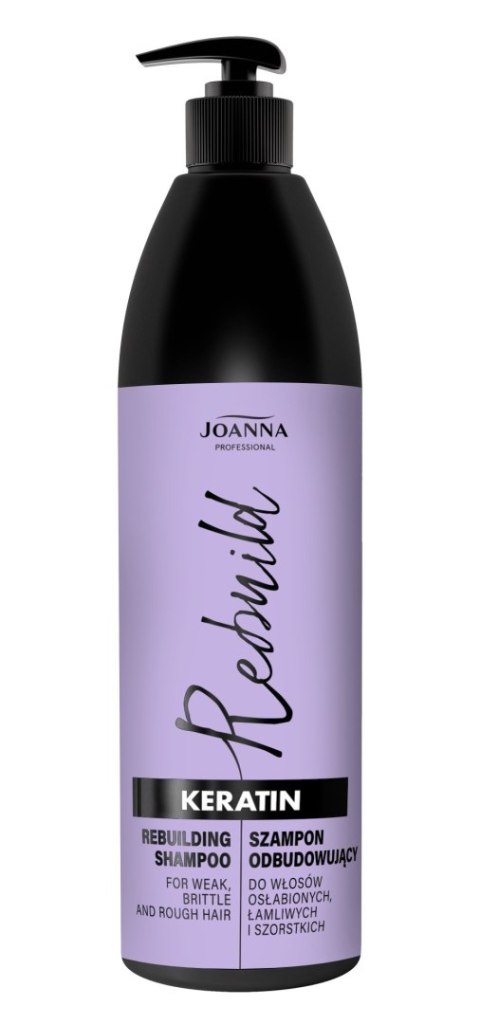 Joanna Professional Keratin szampon do włosów odbudowujący, 1000 ml