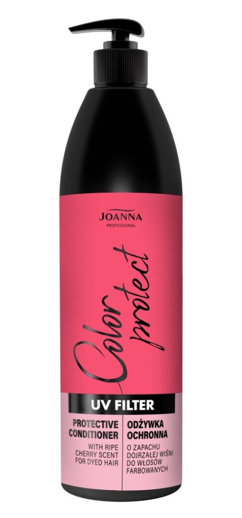 Joanna Professional UV Filter odżywka ochronna o zapachu dojrzałej wiśni do włosów farbowanych, 1000 ml