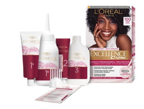 L'Oréal Paris Excellence Creme farba do włosów 100 Czerń
