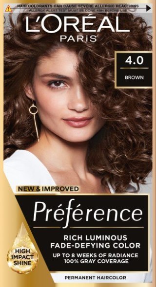 L'Oréal Paris Preference farba do włosów 4 - Brąz 1 op.