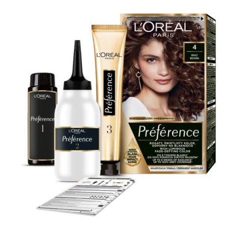 L'Oréal Paris Preference farba do włosów 4 - Brąz 1 op.