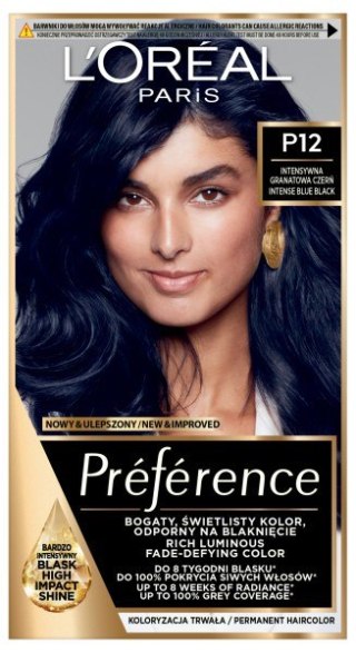 L'Oréal Paris Preference farba do włosów nr P12 - Intensywna Granatowa Czerń 1 op.