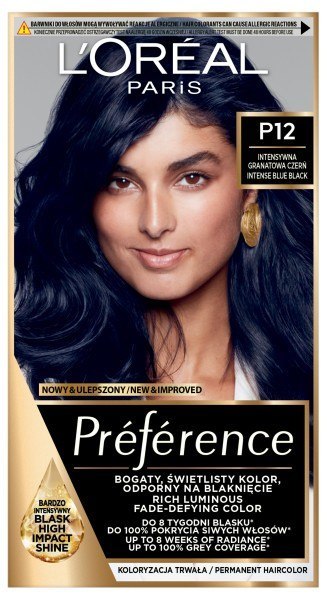 L'Oréal Paris Preference farba do włosów nr P12 - Intensywna Granatowa Czerń 1 op.