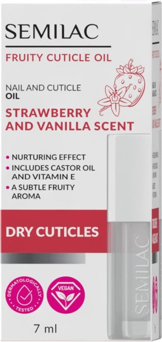 Semilac Nail Oil oliwka do skórek i paznokci Strawberry Vanilla 7 ml
