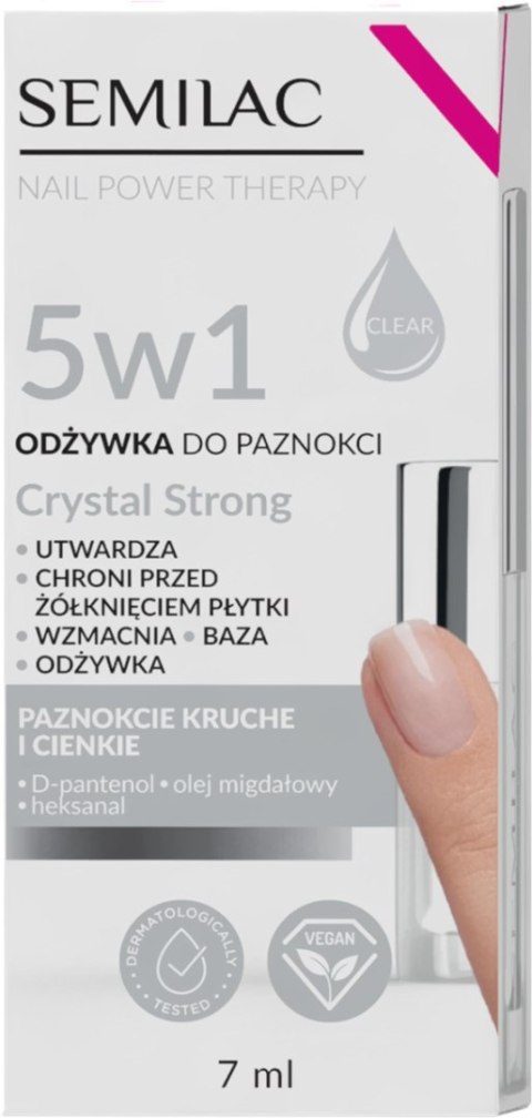 Semilac odżywka do paznokci Nail Power Therapy 5w1 Crystal Strong 7 ml