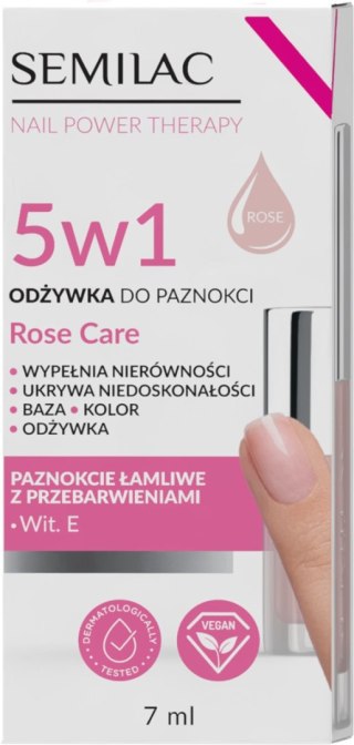 Semilac odżywka do paznokci Nail Power Therapy 5w1 Rose Care 7 ml