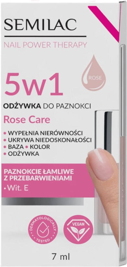 Semilac odżywka do paznokci Nail Power Therapy 5w1 Rose Care 7 ml