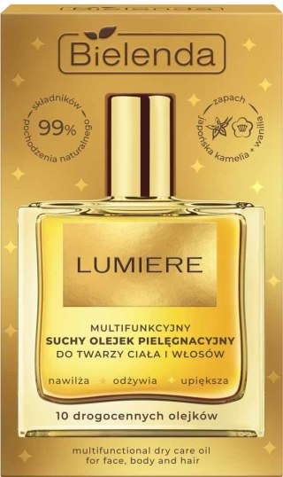 Bielenda Lumiere Multifunkcyjny suchy olejek pielęgnacyjny do twarzy, ciała i włosów 50 ml