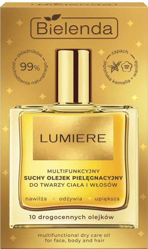 Bielenda Lumiere Multifunkcyjny suchy olejek pielęgnacyjny do twarzy, ciała i włosów 50 ml